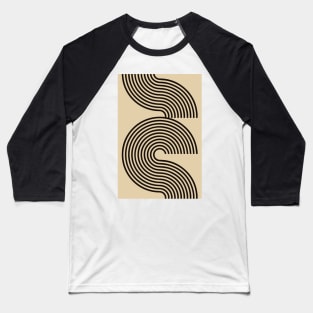 neutral lines pattern 70s style mid century modern abstract Baseball T-Shirt